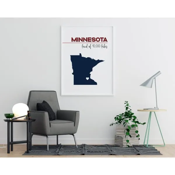 Customizable Minnesota state art