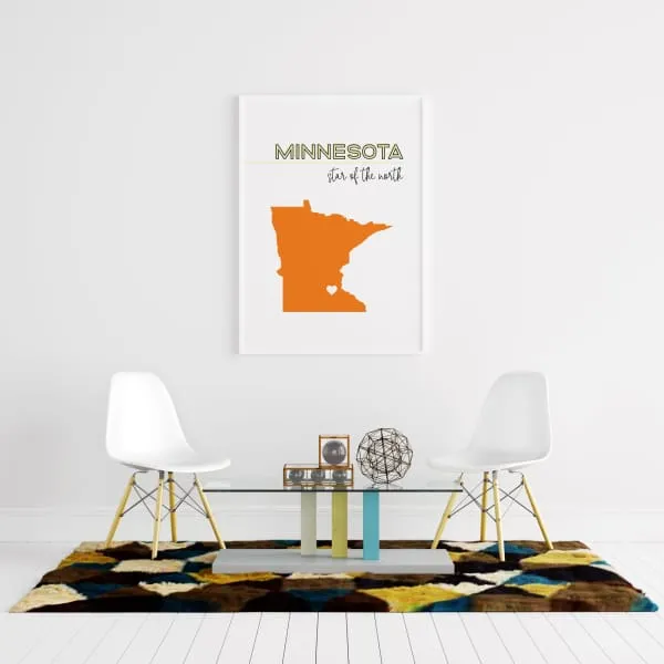 Customizable Minnesota state art