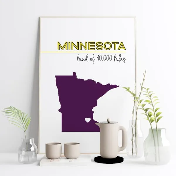 Customizable Minnesota state art