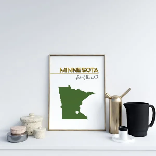 Customizable Minnesota state art