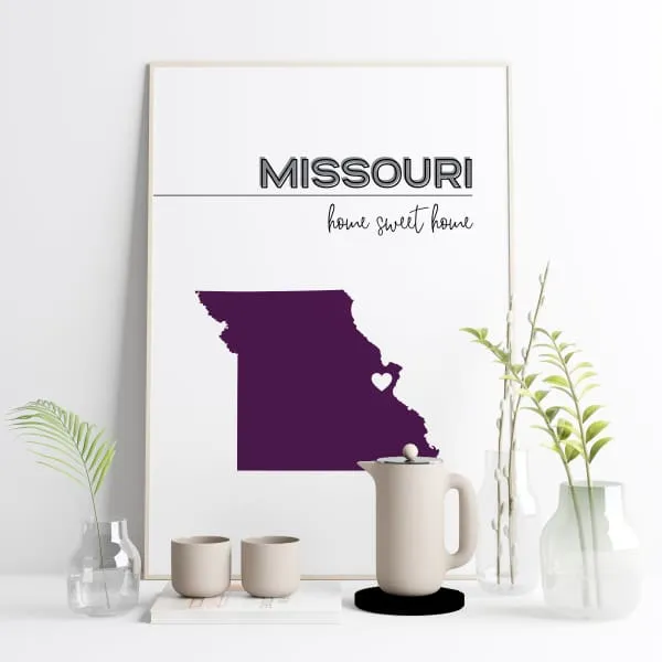 Customizable Missouri state art