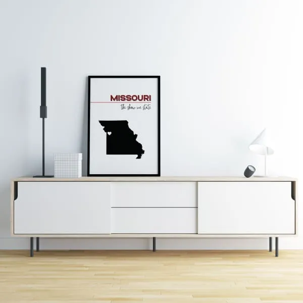 Customizable Missouri state art