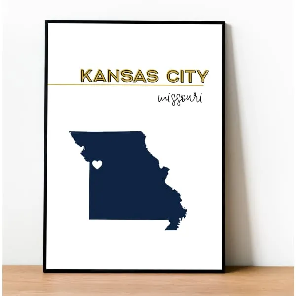 Customizable Missouri state art