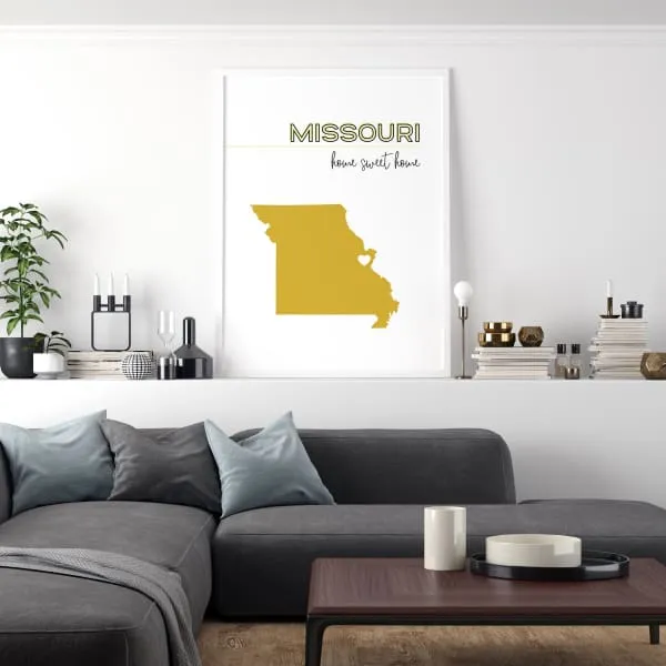Customizable Missouri state art