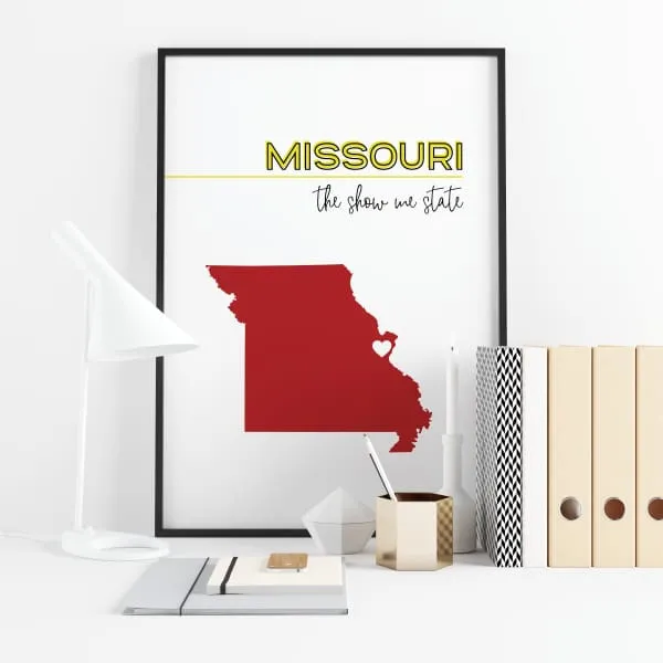 Customizable Missouri state art