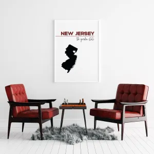 Customizable New Jersey state art