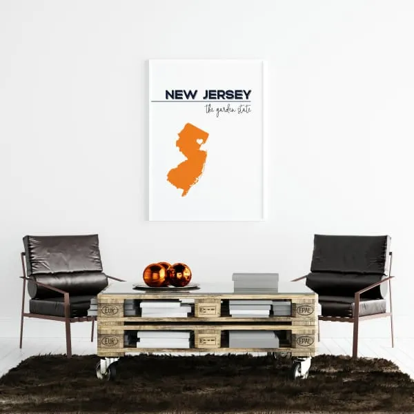 Customizable New Jersey state art