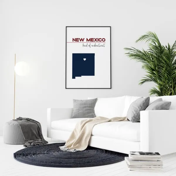 Customizable New Mexico state art