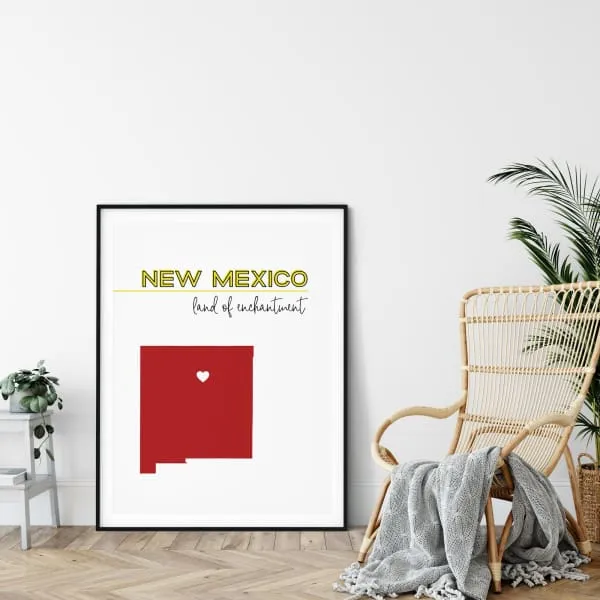 Customizable New Mexico state art