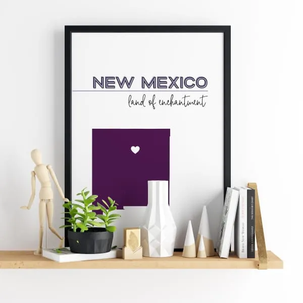 Customizable New Mexico state art