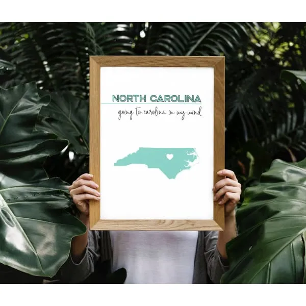 Customizable North Carolina state art