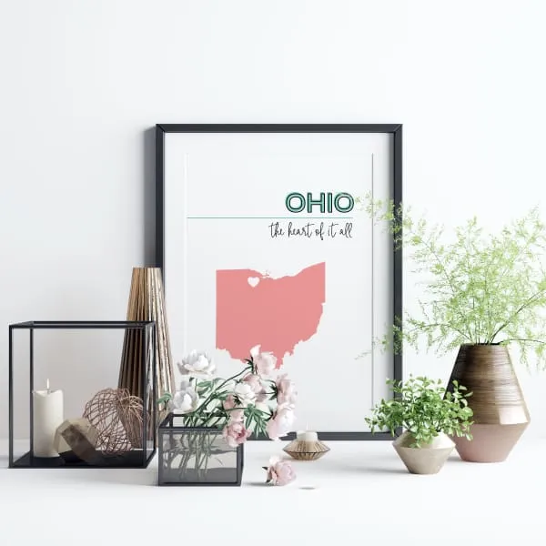 Customizable Ohio state art