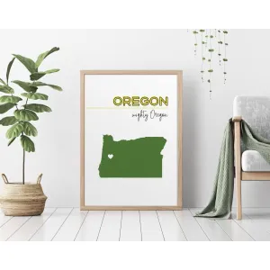Customizable Oregon state art