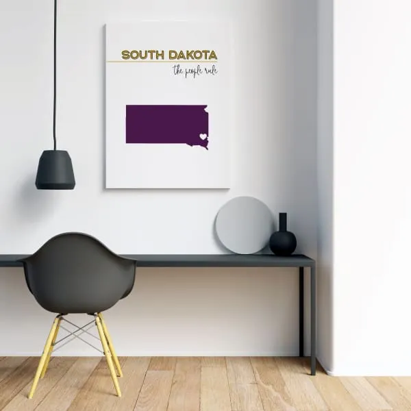 Customizable South Dakota state art