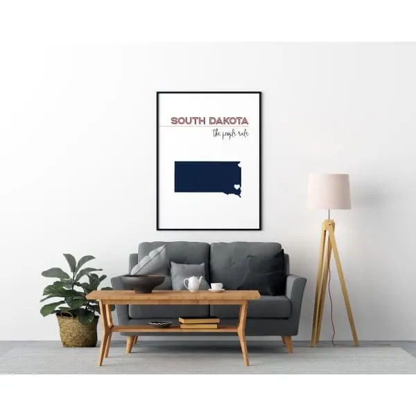 Customizable South Dakota state art