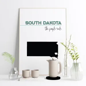 Customizable South Dakota state art