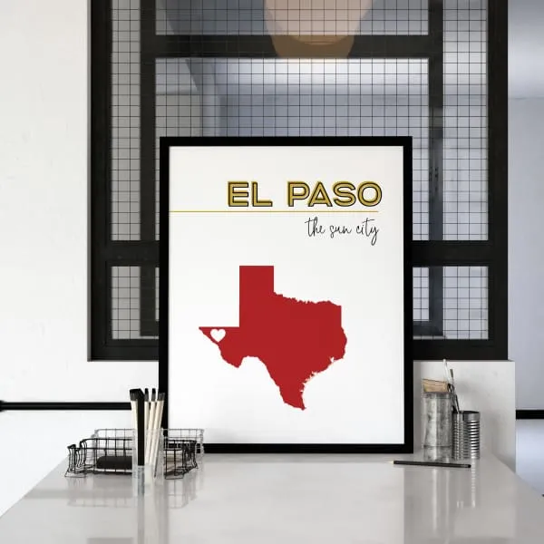 Customizable Texas state art