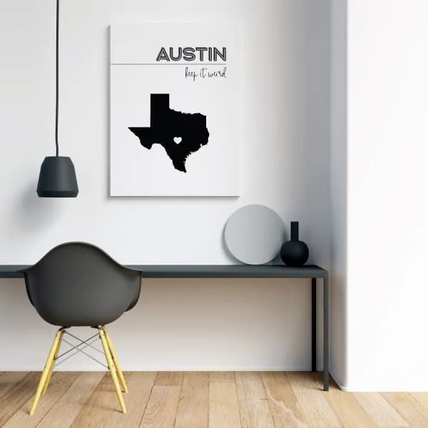 Customizable Texas state art
