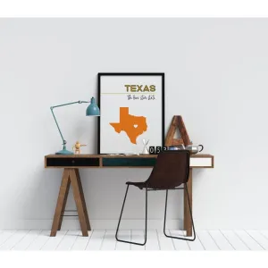 Customizable Texas state art