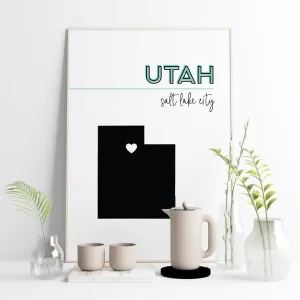 Customizable Utah state art