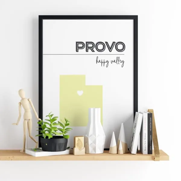 Customizable Utah state art