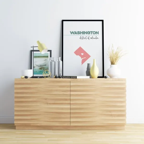 Customizable Washington DC state art