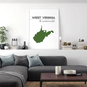 Customizable West Virginia state art