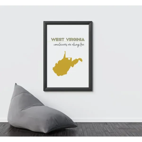 Customizable West Virginia state art