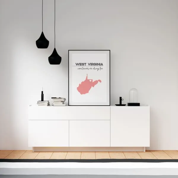 Customizable West Virginia state art