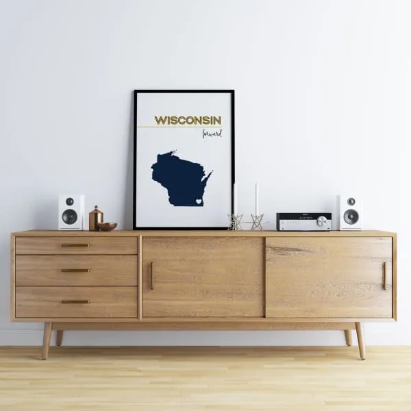 Customizable Wisconsin state art