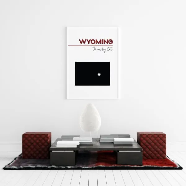 Customizable Wyoming state art