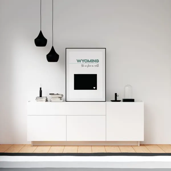 Customizable Wyoming state art