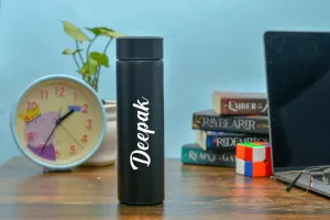 Customized Bottle with Temperature display - Black