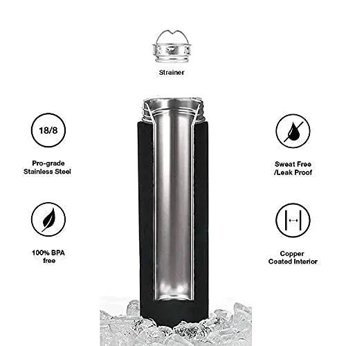 Customized Bottle with Temperature display - Black