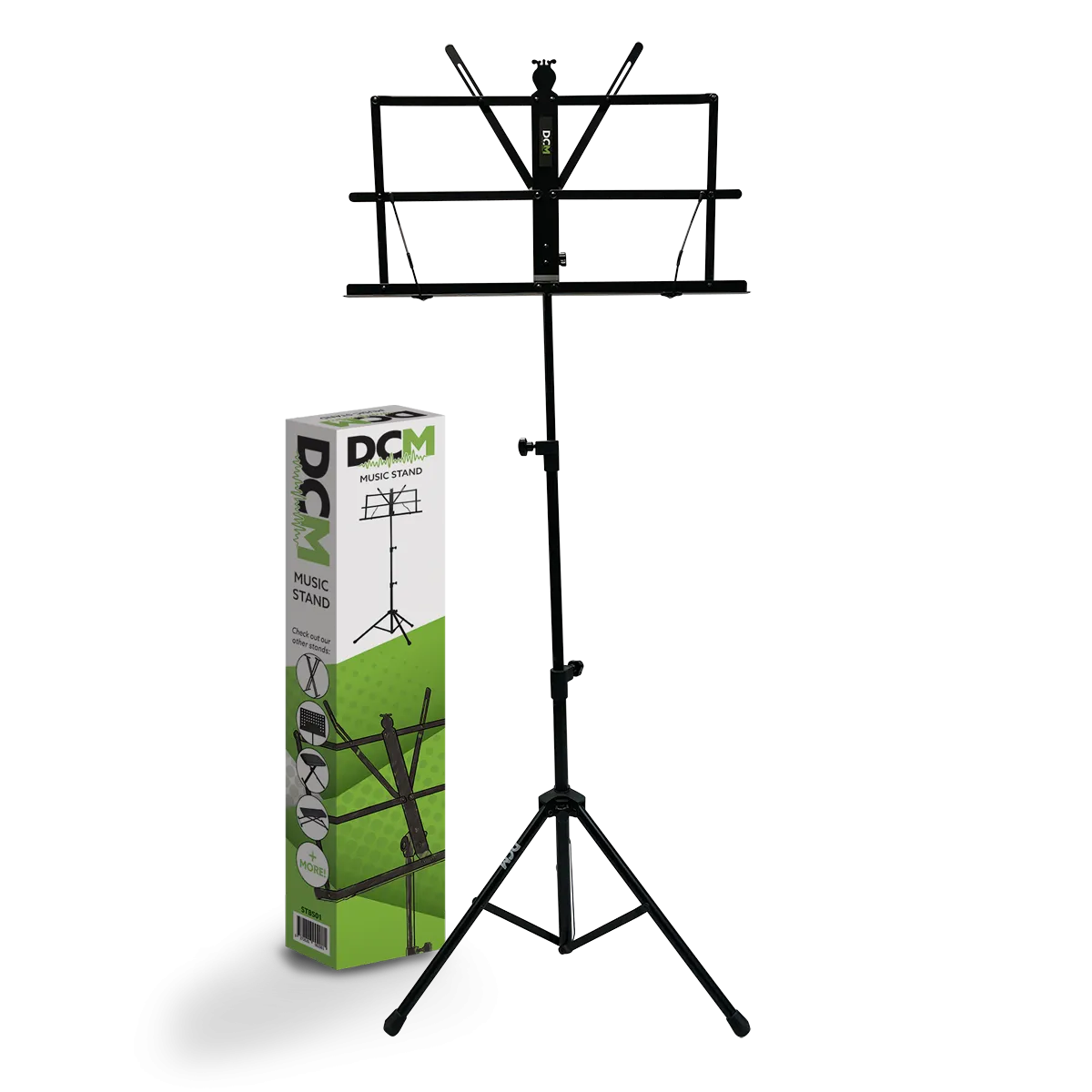 DCM Folding Music Stand with Bag Black