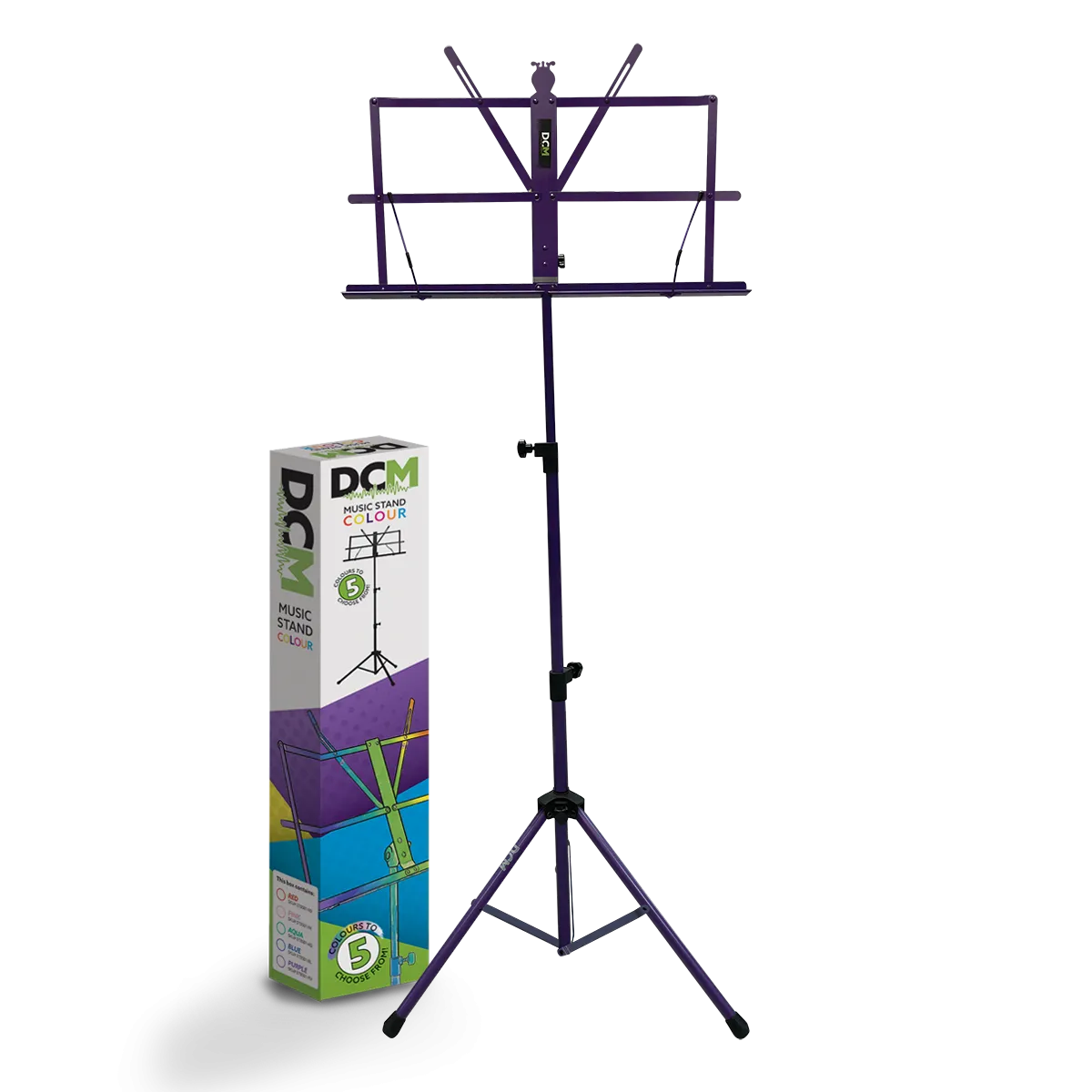 DCM Folding Music Stand with Bag Purple