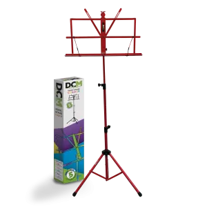 DCM Folding Music Stand with Bag Red