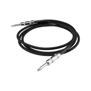 DiMarzio EP1721SSBK Overbraid Instrument Cable, 21ft, Black