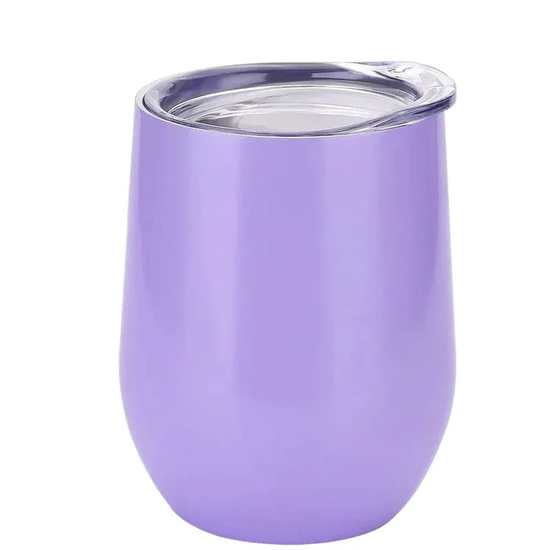 Double-Insulated Stemless Thermos Cup Stainless Steel Glass Tumbler for Wine Beer Soda Tea Cup Retains Heat and Cold