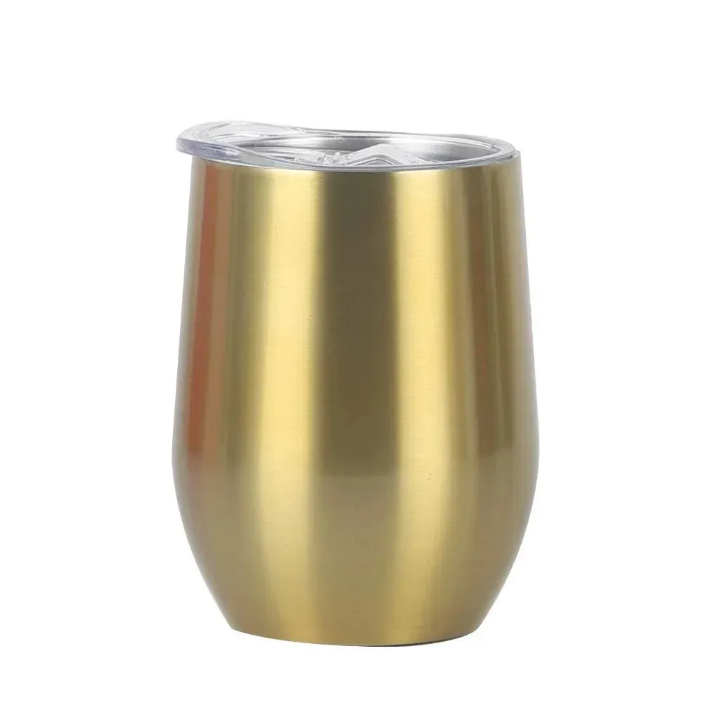 Double-Insulated Stemless Thermos Cup Stainless Steel Glass Tumbler for Wine Beer Soda Tea Cup Retains Heat and Cold
