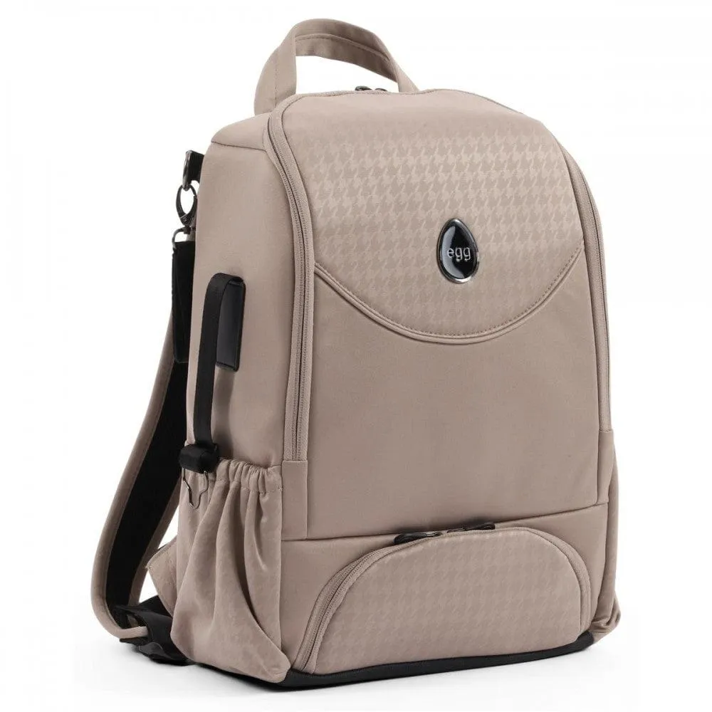 Egg 3 Top Loader Backpack - Houndstooth Almond