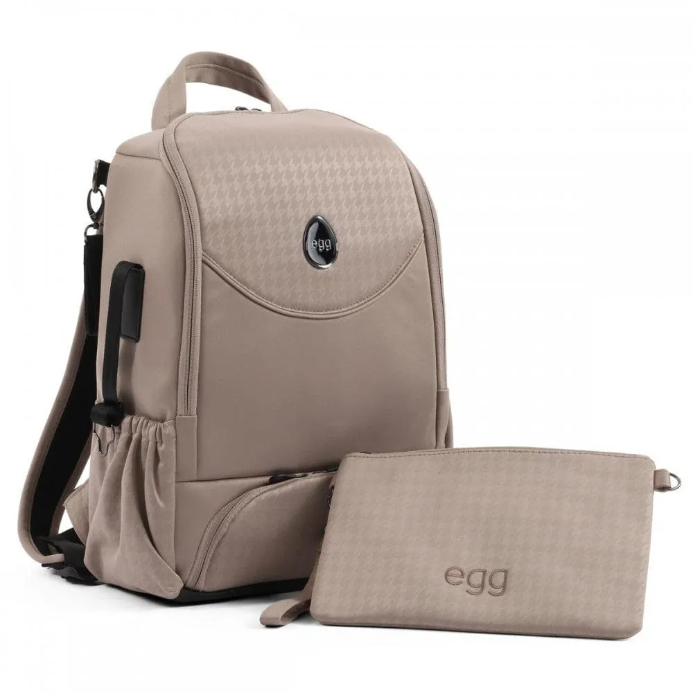 Egg 3 Top Loader Backpack - Houndstooth Almond