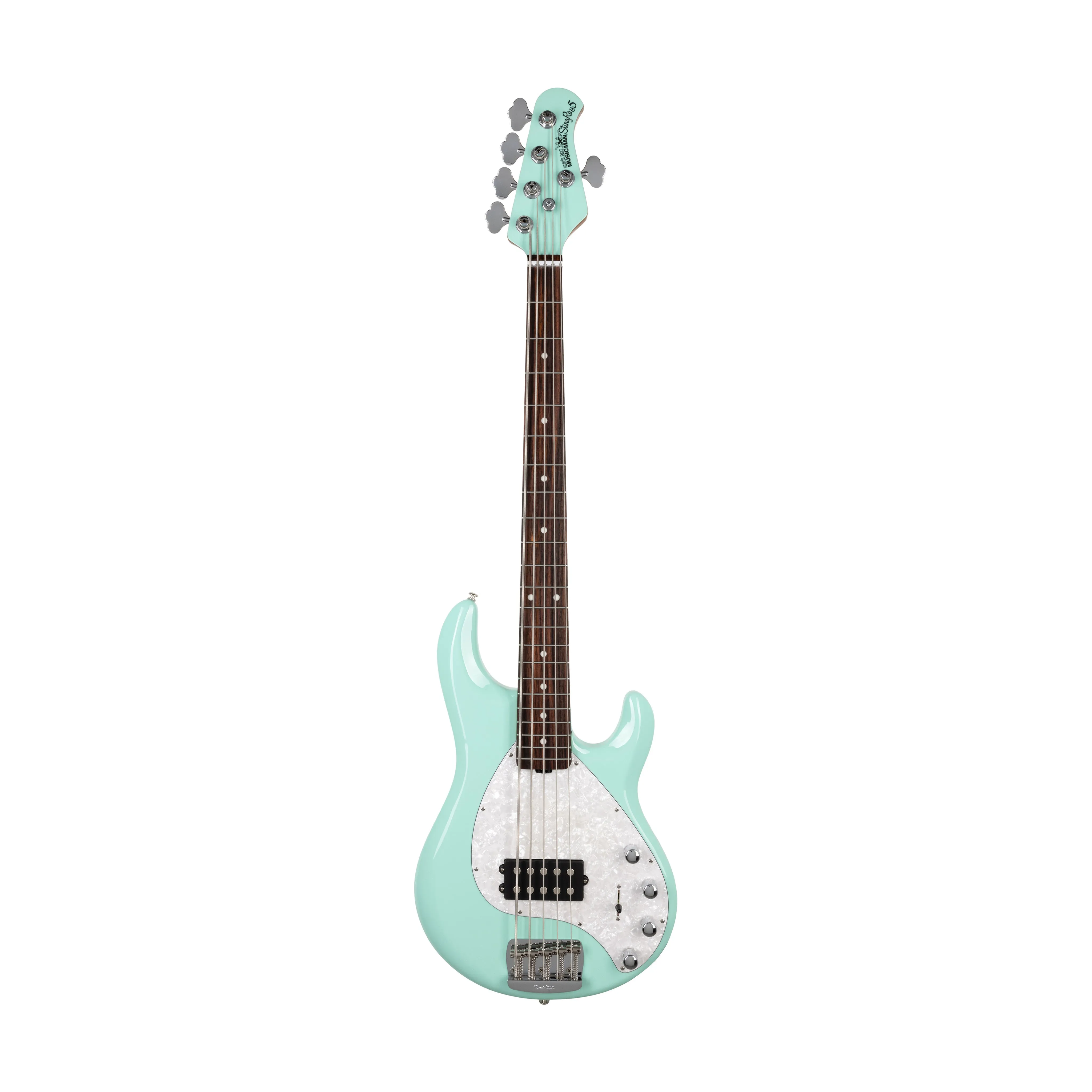 Ernie Ball Music Man StingRay Special 5 H Bass Guitar, RW FB, Laguna Green