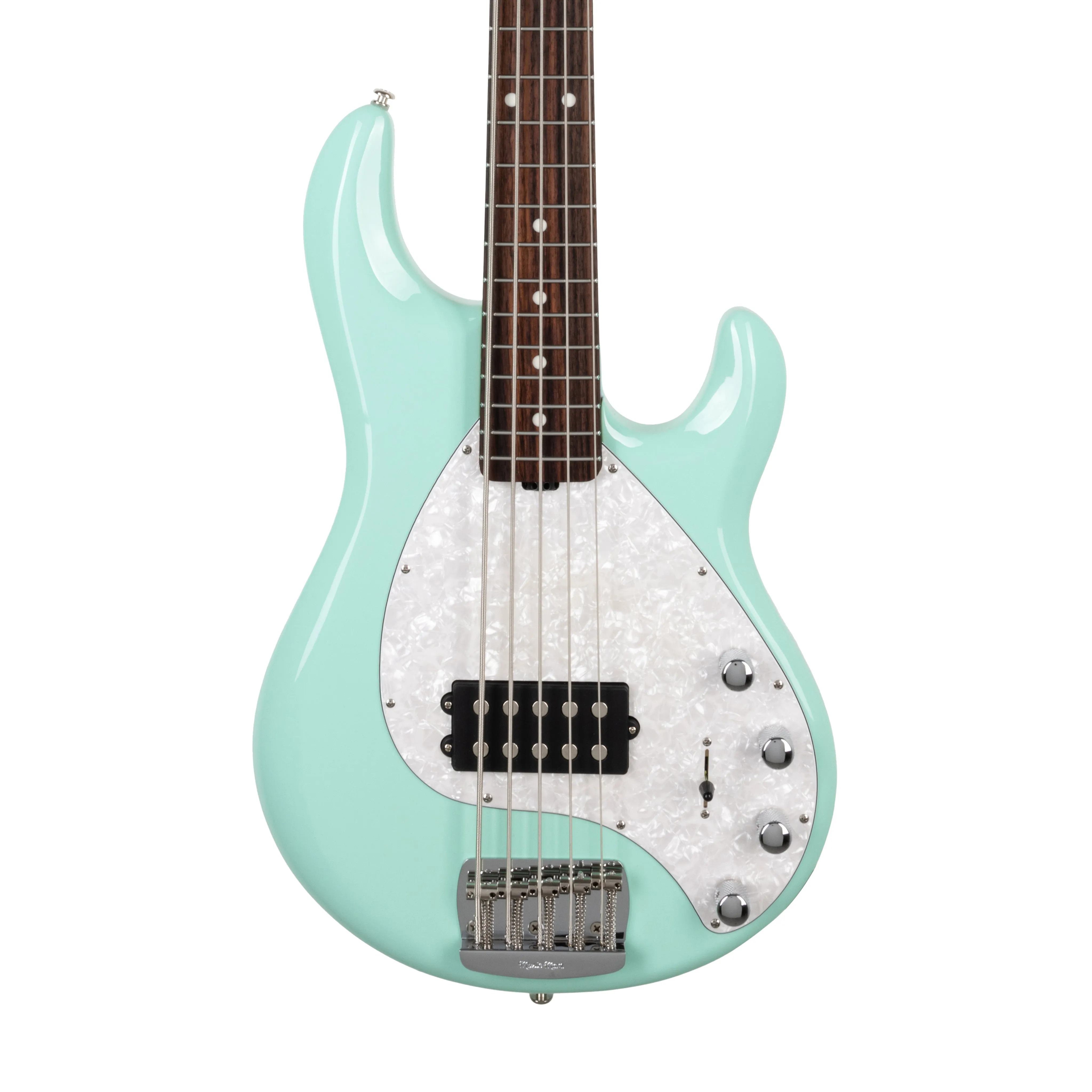 Ernie Ball Music Man StingRay Special 5 H Bass Guitar, RW FB, Laguna Green