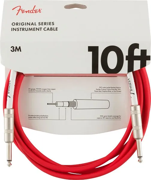 Fender Original Series Instrument Cable 10' Fiesta Red