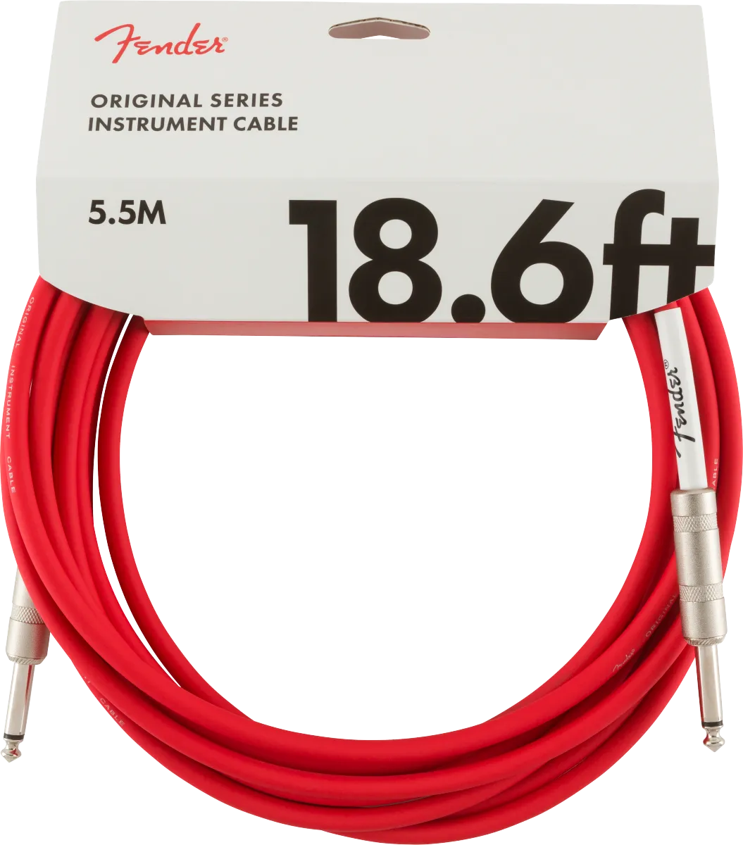 Fender Original Series Instrument Cable, Fiesta Red- 18.6ft