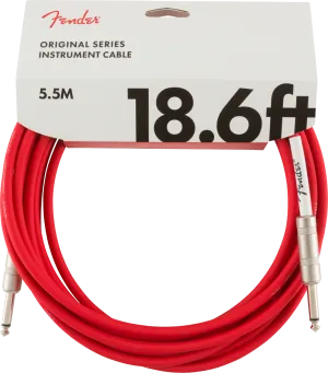 Fender Original Series Instrument Cable, Fiesta Red- 18.6ft