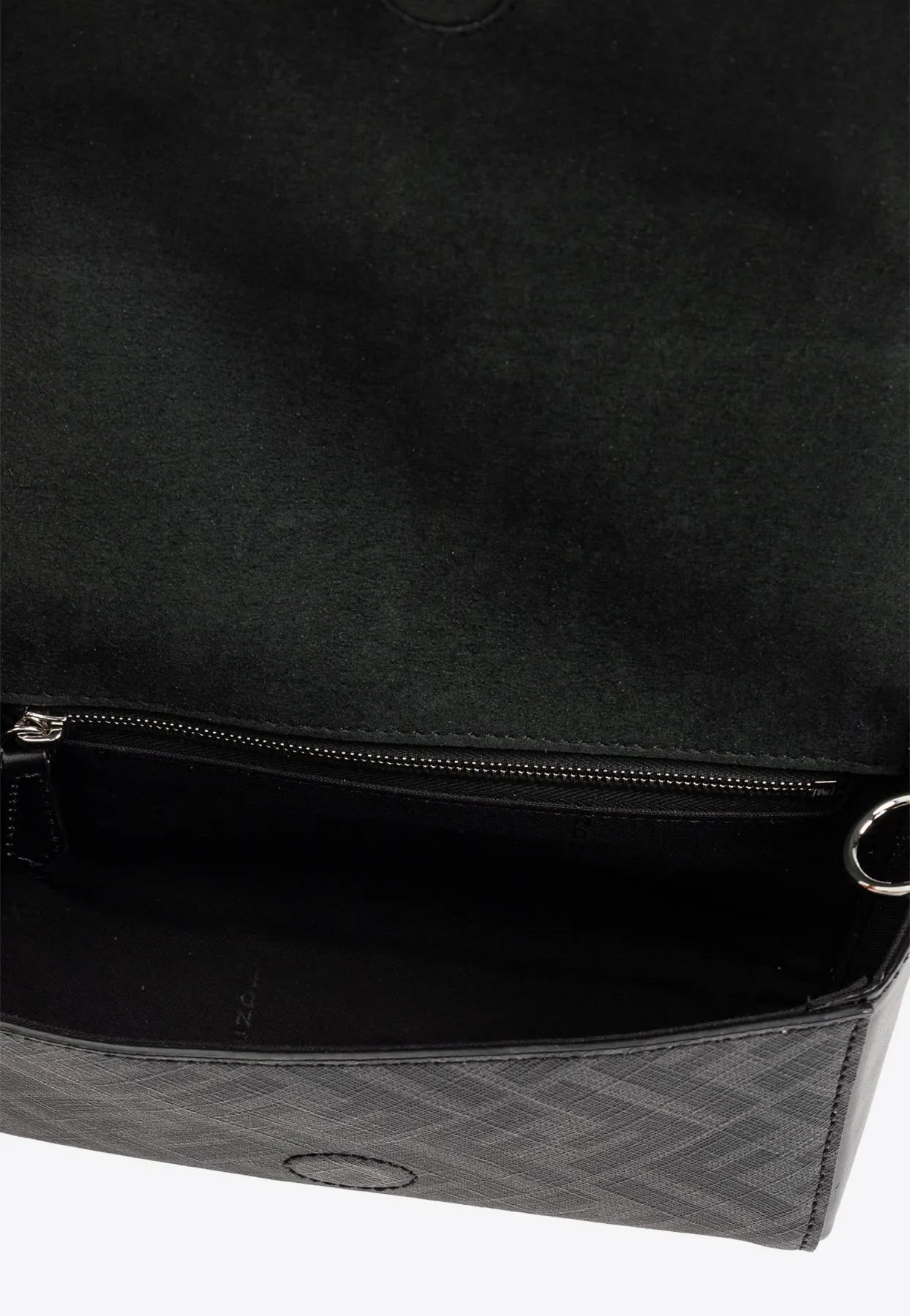 FF Squared Leather and Canvas Messenger Bag