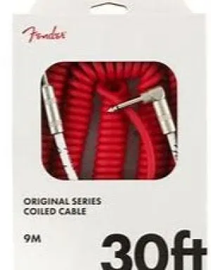 FIESTA RED 30 FOOT ORIGINAL SERIES COIL INSTRUMENT CABLE