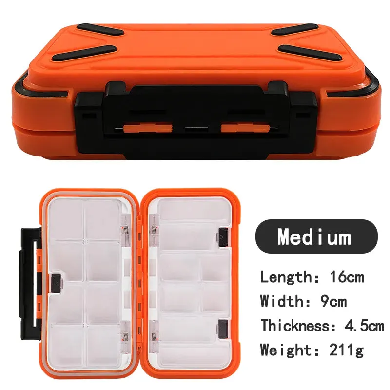 Fishing waterproof accessories small tackle box fish double sided storage box